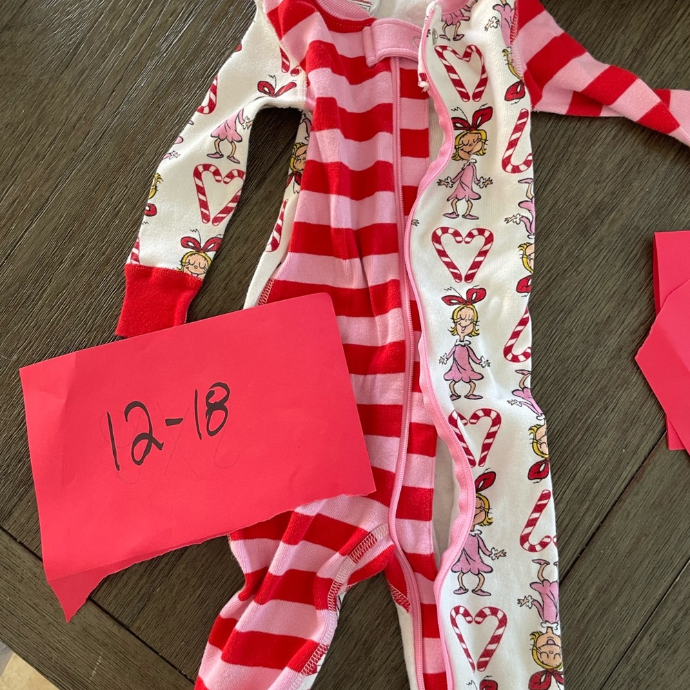 Hanna Anderson Red and White Striped Baby sleeper